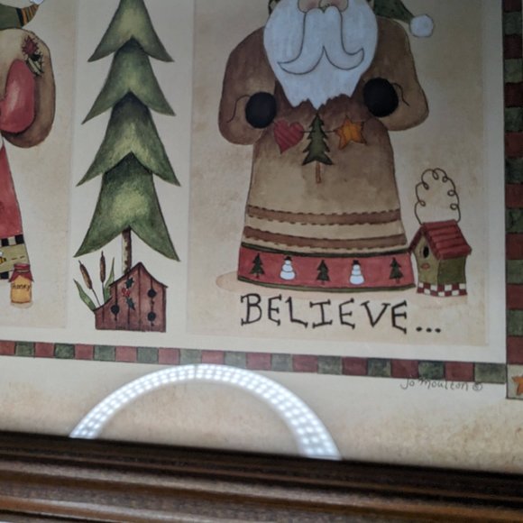 Jo Moulton Framed Christmas Print Santa I Believe - Picture 12 of 12